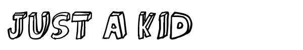 Just a kid font preview